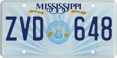 MS license plate ZVD648