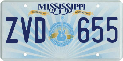 MS license plate ZVD655