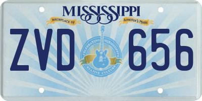 MS license plate ZVD656