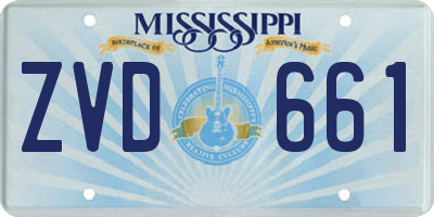MS license plate ZVD661