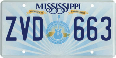 MS license plate ZVD663