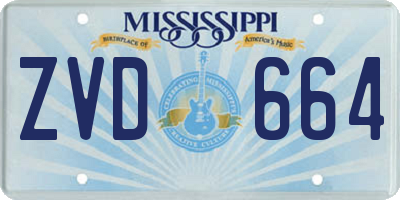 MS license plate ZVD664