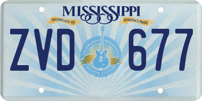 MS license plate ZVD677