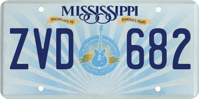 MS license plate ZVD682