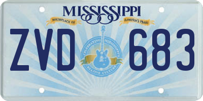 MS license plate ZVD683