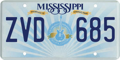 MS license plate ZVD685