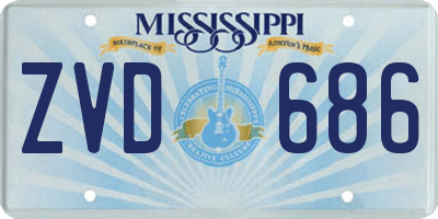 MS license plate ZVD686