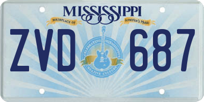 MS license plate ZVD687