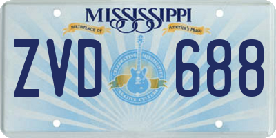 MS license plate ZVD688