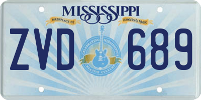 MS license plate ZVD689