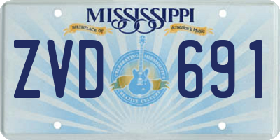 MS license plate ZVD691
