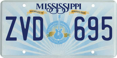 MS license plate ZVD695