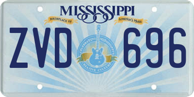 MS license plate ZVD696
