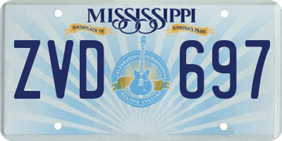 MS license plate ZVD697