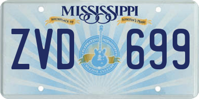 MS license plate ZVD699