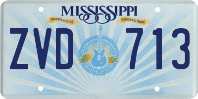 MS license plate ZVD713