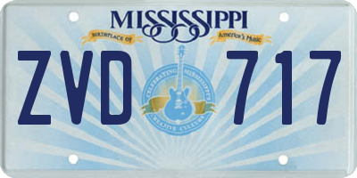 MS license plate ZVD717