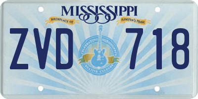 MS license plate ZVD718