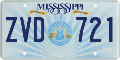 MS license plate ZVD721