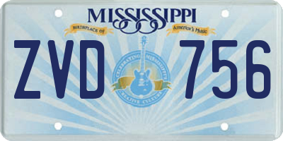 MS license plate ZVD756