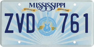 MS license plate ZVD761