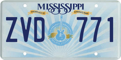 MS license plate ZVD771