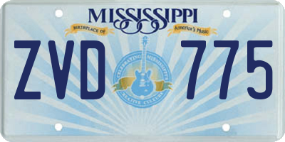 MS license plate ZVD775
