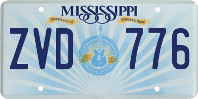 MS license plate ZVD776