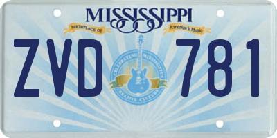 MS license plate ZVD781
