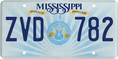 MS license plate ZVD782