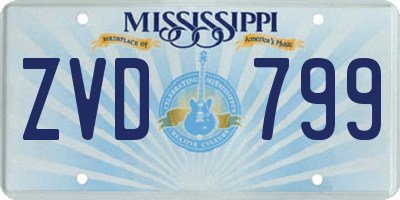 MS license plate ZVD799