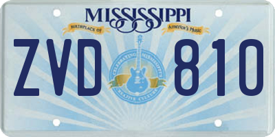 MS license plate ZVD810