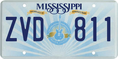 MS license plate ZVD811
