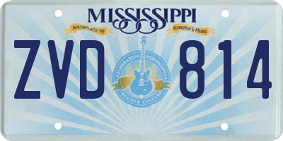 MS license plate ZVD814