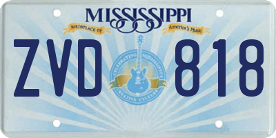 MS license plate ZVD818