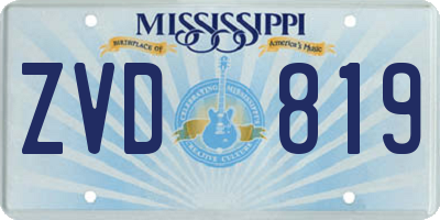 MS license plate ZVD819