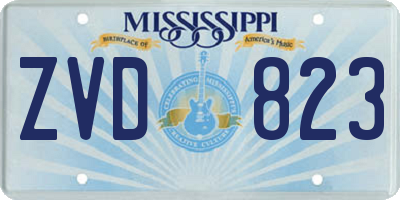 MS license plate ZVD823