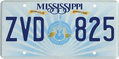 MS license plate ZVD825