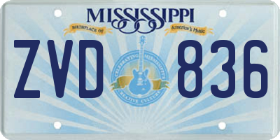 MS license plate ZVD836