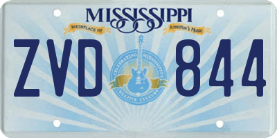 MS license plate ZVD844