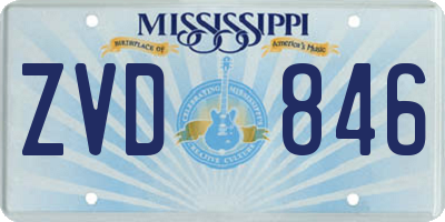 MS license plate ZVD846