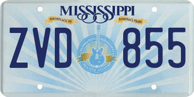 MS license plate ZVD855