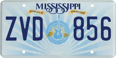 MS license plate ZVD856