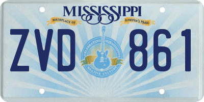 MS license plate ZVD861