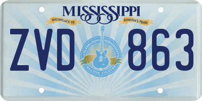 MS license plate ZVD863