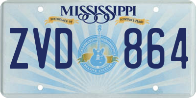 MS license plate ZVD864