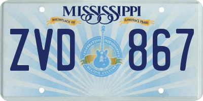 MS license plate ZVD867