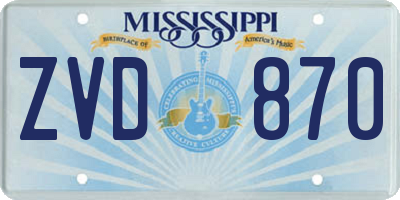 MS license plate ZVD870