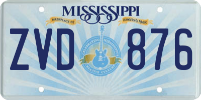 MS license plate ZVD876