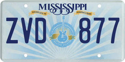 MS license plate ZVD877